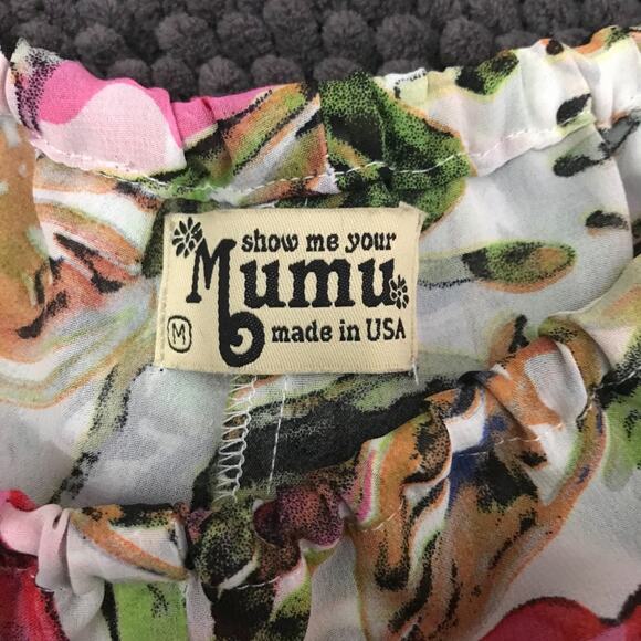 Show Me Your Mumu White Bri Lace Floral Shorts M - Picture 5 of 6